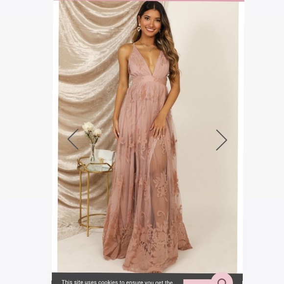 Showpo Promenade Maxi Dress In Blush - Picture 1 of 4